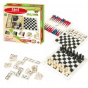 Gioco da Tavolo Dama Scacchi 5 in 1 Ludo Gioco Educativo Scacchiera bambini