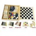 Gioco da Tavolo Dama Scacchi 5 in 1 Ludo Gioco Educativo Scacchiera bambini