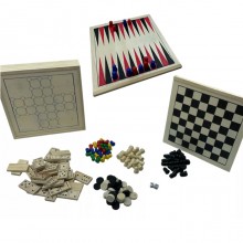 Gioco da Tavolo Dama Scacchi 5 in 1 Ludo Gioco Educativo Scacchiera bambini