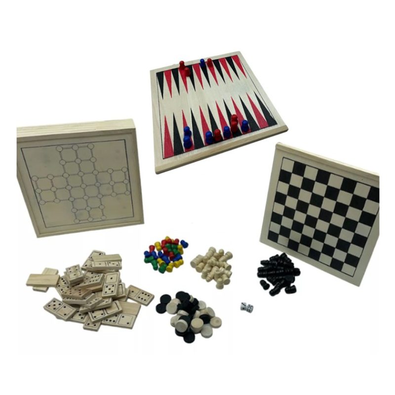 Giaquinto Gioco da Tavolo Dama Scacchi 5 in 1 Ludo Gioco Educativo ...