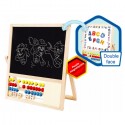Lavagna per bambini con pallottoliere magnetica in legno gessetti e pennarello