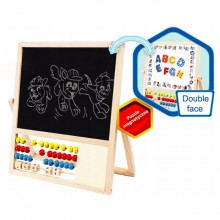 Lavagna per bambini con pallottoliere magnetica in legno gessetti e pennarello