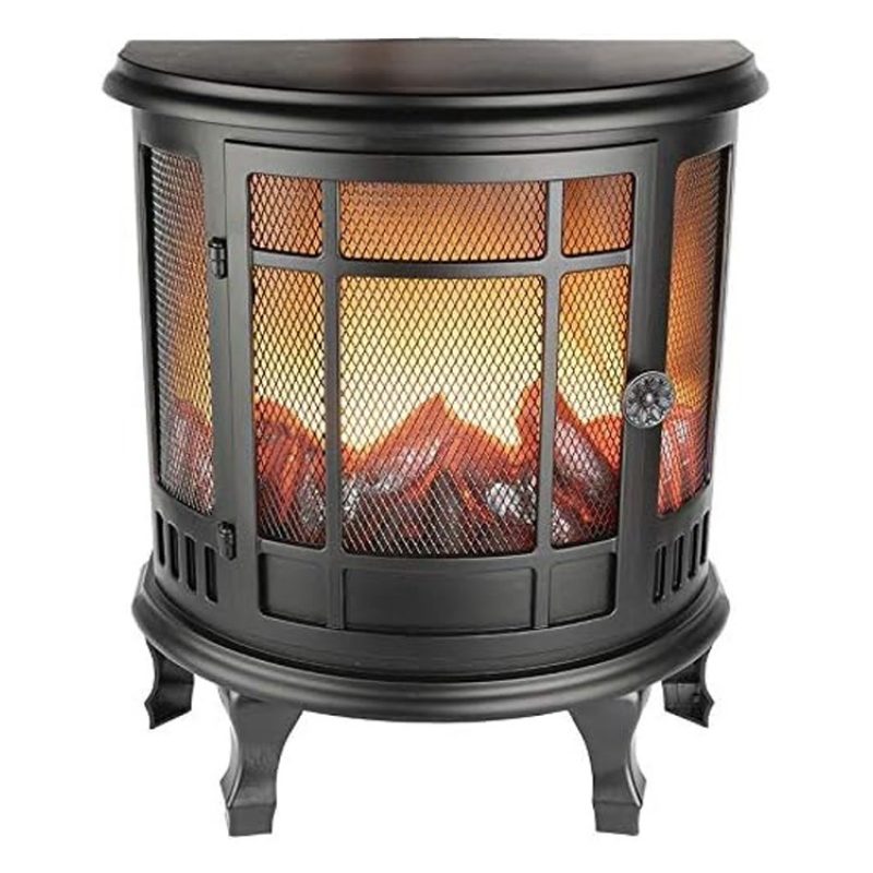 DGBAVARIA Lanterna Con Fuoco Led Camino 24,5x12,5x30 cm Caminetto D...