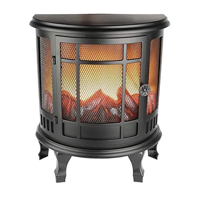 Lanterna Con Fuoco Led Camino 30,5x16x35,5 cm Caminetto Decorativo Natale