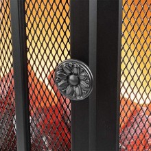 Lanterna Con Fuoco Led Camino 30,5x16x35,5 cm Caminetto Decorativo Natale