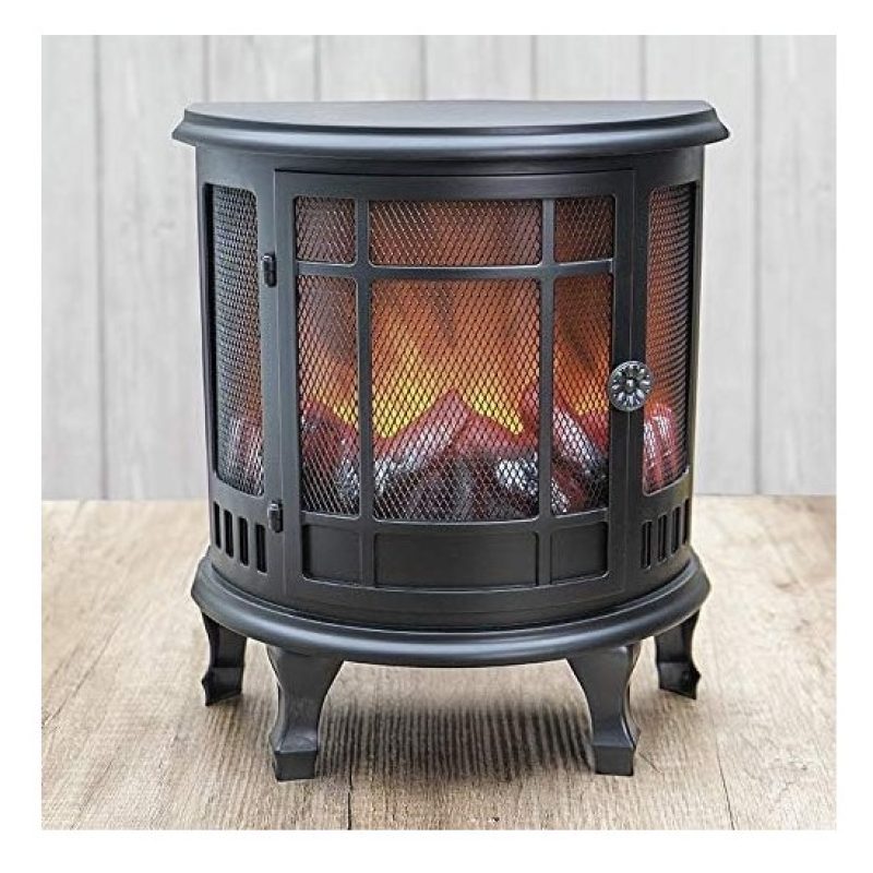 DGBAVARIA Lanterna Con Fuoco Led Camino 30,5x16x35,5 cm Caminetto D...