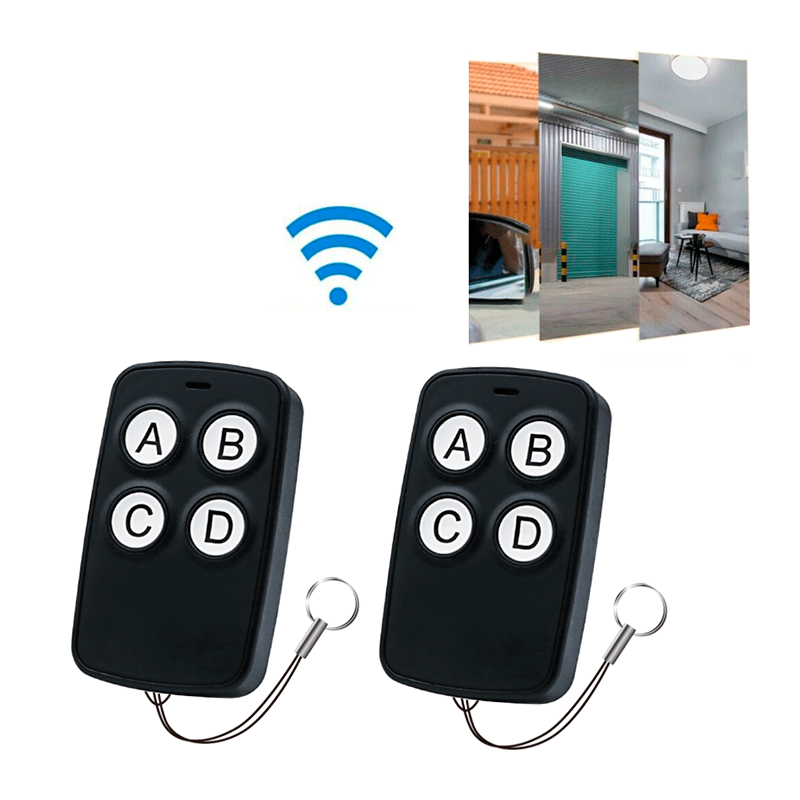 2x Telecomando universale autoscan Multifrequenza codice fisso 433 MHZ cancello