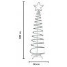 AD Trend Albero di natale Luminoso 180x50cm con Luci LED Bianco fre...