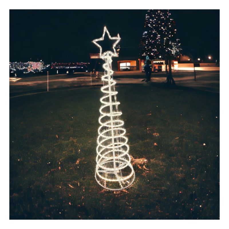 AD Trend Albero di natale Luminoso 180x50cm con Luci LED Bianco fre...