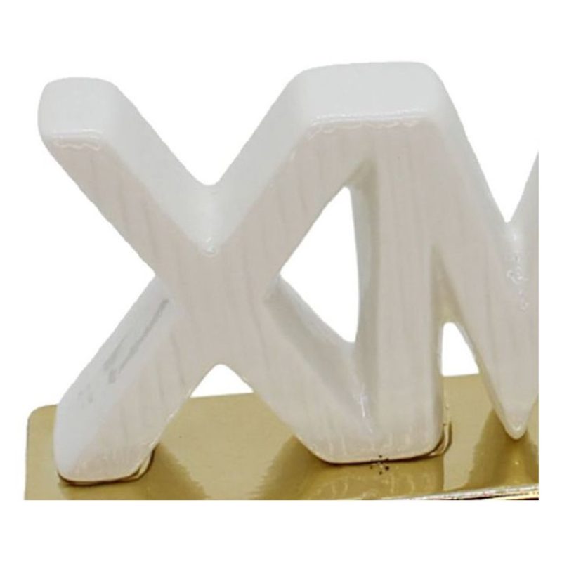 FGF Scritta natalizia XMAS ceramica decorazione natale appoggio 23x...