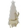 FGF Decorazione natalizia in ceramica albero e renna natale 23cm fo...