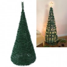 Albero di Natale Artificiale Pop-up pieghevole verde altezza 150/180/210 cm