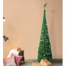 Albero di Natale Artificiale Pop-up pieghevole verde altezza 150/180/210 cm