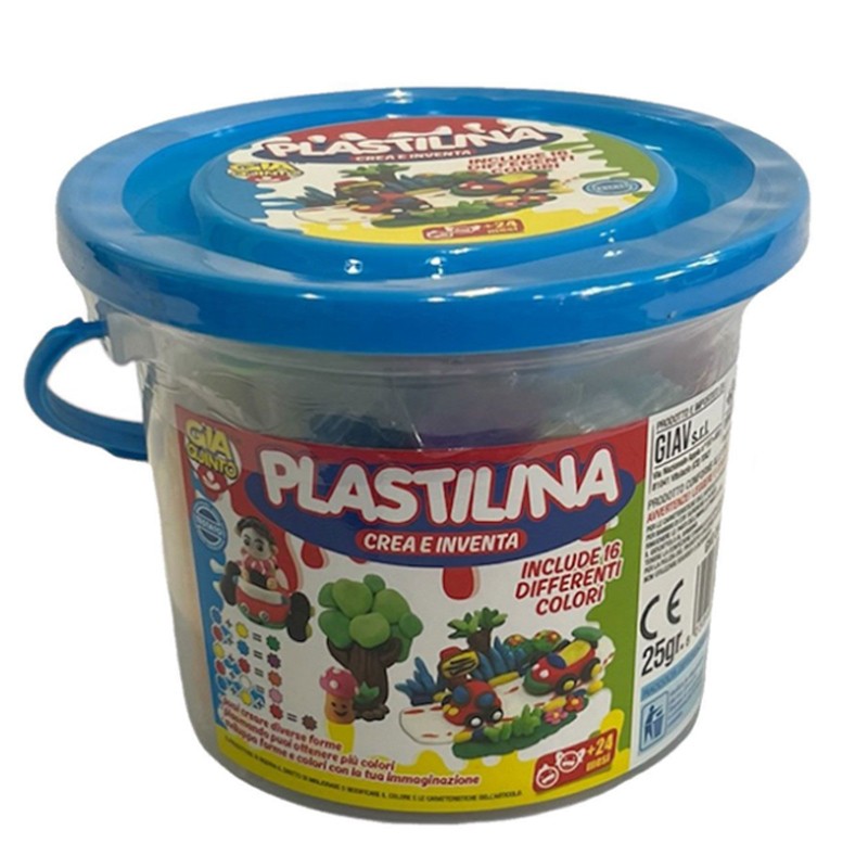 Plastilina Modellante Kit da 16 Pezzi Pasta Plastichina Play Dough secchiello