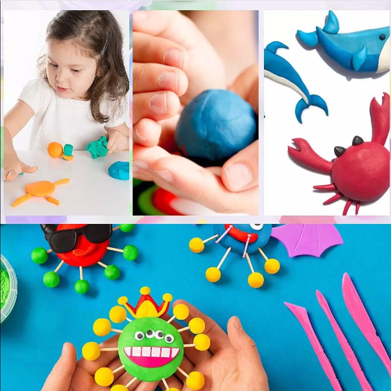 2 in 1 Kit Plastilina per Bambini, Plastilina Macchina Gelato E