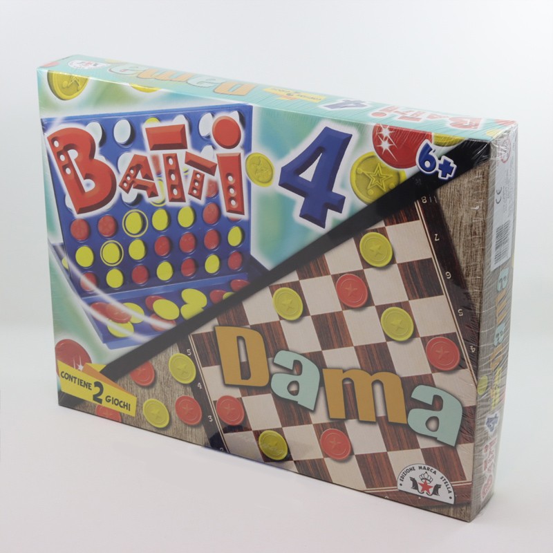 Edizione Marca Stella Gioco Batti 4 Dama Gioco di Società Gioco da ...