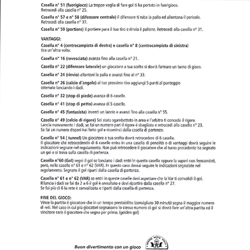 Gioco di Società il Gioco del calcio da tavolo bambini 6+ Edizione ...