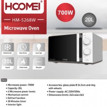 Forno Fornetto Microonde Elettrico 20 Lt 700W 6 Livelli di Potenza Timer 30 min