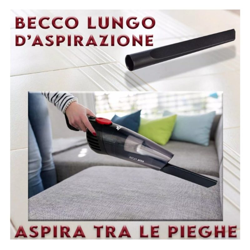 HOOMEI Aspirapolvere ciclonica scopa elettrica 2 in 1 600W con filt...
