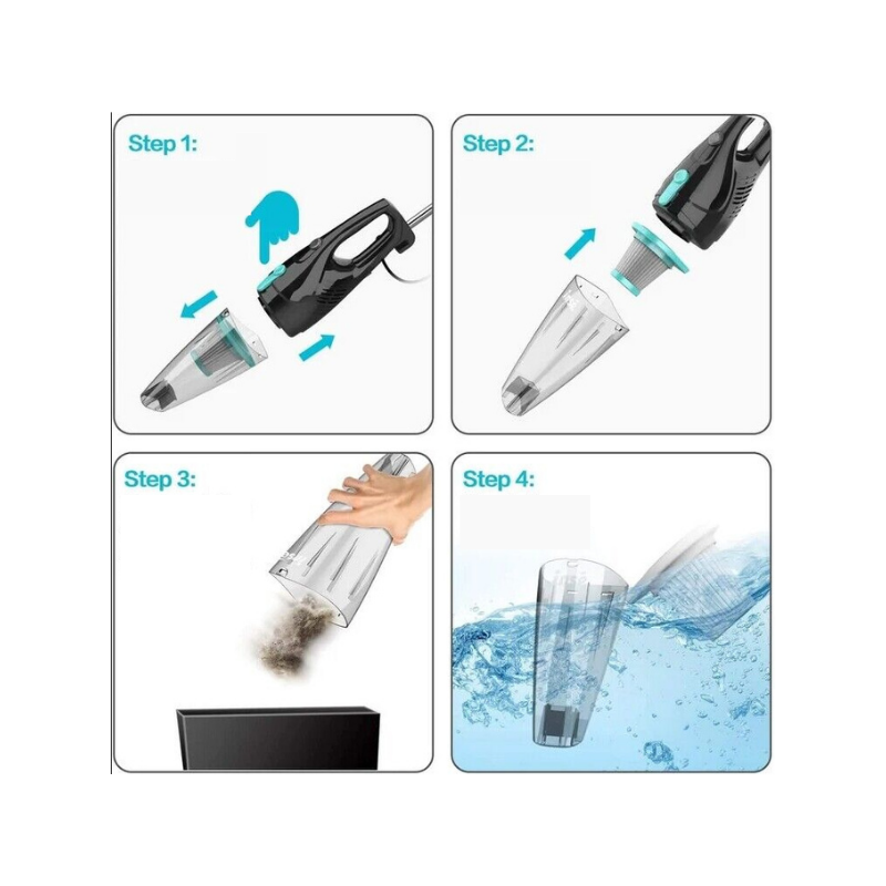 HOOMEI Aspirapolvere ciclonica scopa elettrica 2 in 1 600W con filt...