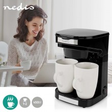 Macchina per Caffè Americano Tè The filtro caffettiera 450Watt 2 tazze Nedis