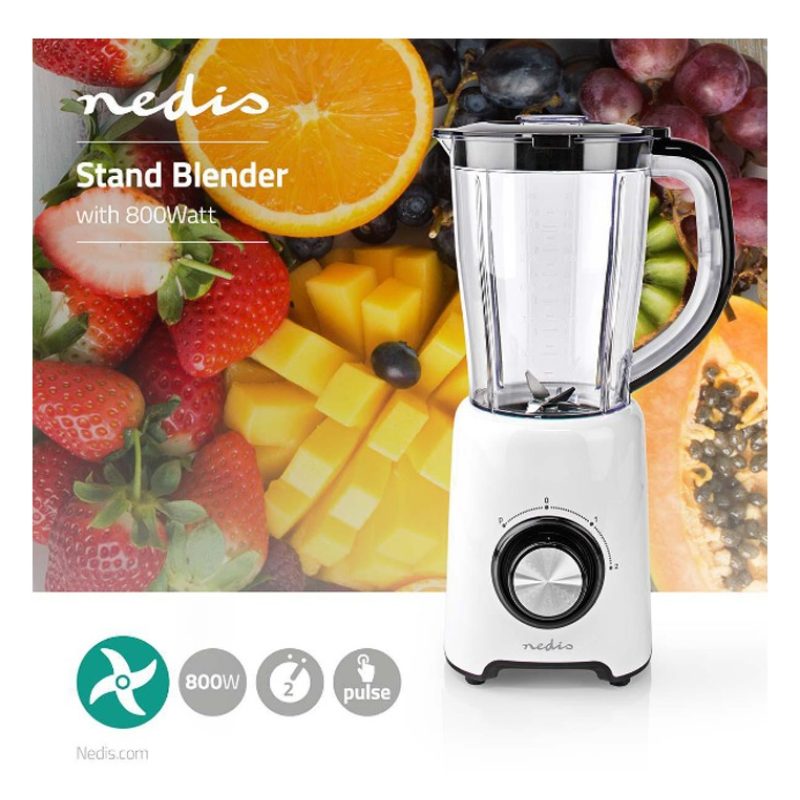 NEDIS Frullatore Professionale Elettrico da 800W 1,5L Blender trita...