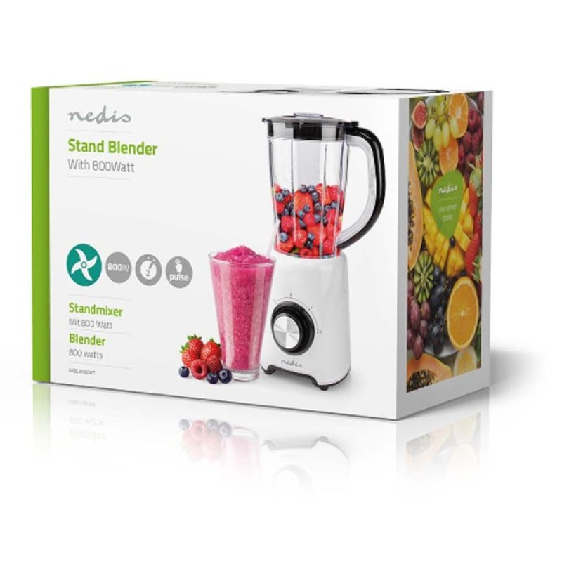 NEDIS Frullatore Professionale Elettrico da 800W 1,5L Blender trita...