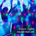 Lampada lampadina led RGB rotante Effetto luci Multicolor E27 Discoteca natale