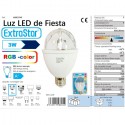 Lampada lampadina led RGB rotante Effetto luci Multicolor E27 Discoteca natale