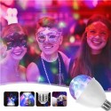Lampada lampadina led RGB rotante Effetto luci Multicolor E27 Discoteca natale