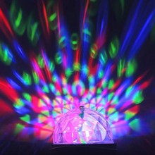 Lampada lampadina led RGB rotante Effetto luci Multicolor E27 Discoteca natale