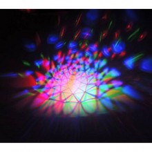 Lampada lampadina led RGB rotante Effetto luci Multicolor E27 Discoteca natale