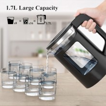 Bollitore Elettrico Acqua Calda 1.7L 2200W in Acciaio Scalda Bevande Tisane Thè