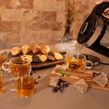 Bollitore Elettrico Acqua Calda 1.7L 2200W in Acciaio Scalda Bevande Tisane Thè
