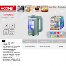 Bollitore Elettrico Acqua Calda 1.7L 2200W in Acciaio Scalda Bevande Tisane Thè