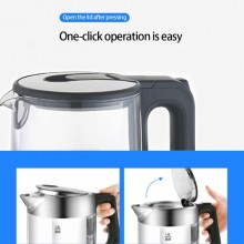 Bollitore Elettrico Acqua Calda 1.7L 2200W in Acciaio Scalda Bevande Tisane Thè