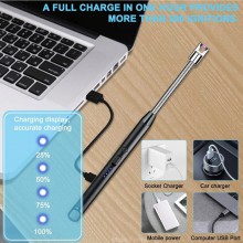 Accendino A Candela Elettrico USB Ricaricabile Accendigas Barbecue Campeggio