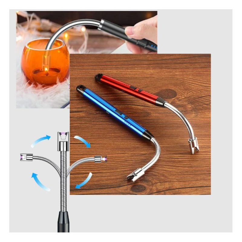 HOOMEI Accendino A Candela Elettrico USB Ricaricabile Accendigas Ba...