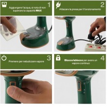 Ferro da Stiro Verticale 165ML Stiratrice Verticale,1600W portatile Automatica