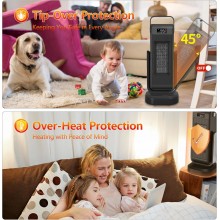 Termoventilatore in ceramica Oscillante stufa da 2000 Watt regolabile timer