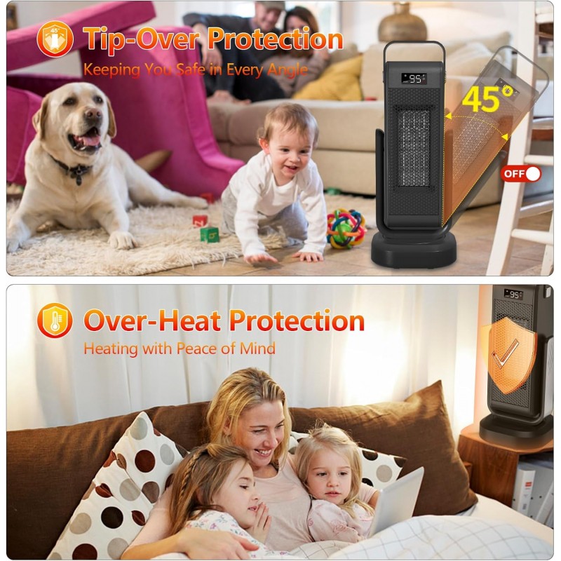 DAHTEC Termoventilatore Basso Consumo 2000W - Mini Stufetta Elettrica DAHTEC Termoventilatore Basso Consumo 2000W - Mini Stufetta Elettrica