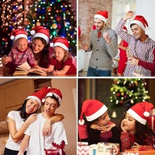 Cappello di Babbo Natale 12 pz per feste Travestimento accessorio natalizio