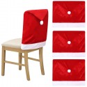 4 Coprisedia natalizi cappello babbo natale decorazione natalizi sedia 50X60cm