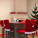 4 Coprisedia natalizi cappello babbo natale decorazione natalizi sedia 50X60cm