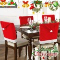 6 Coprisedia natalizi cappello babbo natale decorazione natalizi sedia 50X60cm