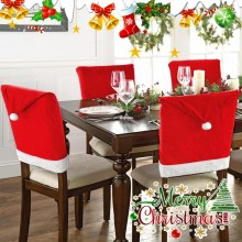 6 Coprisedia natalizi cappello babbo natale decorazione natalizi sedia 50X60cm