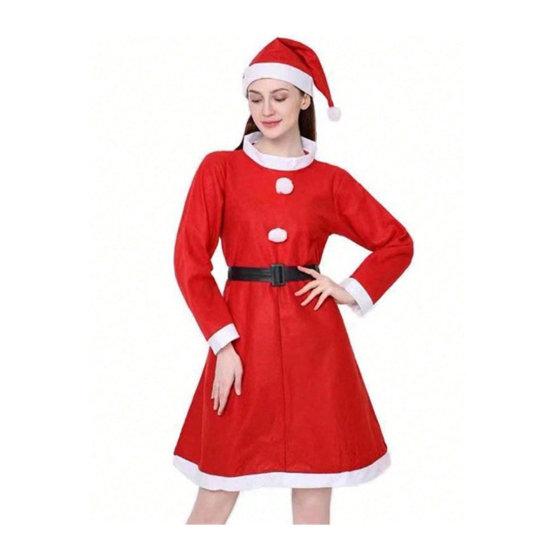 Costume Mamma Natale carnevale vestito adulta Babbo natale donna Christmas