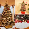 Tappeto Gonna Copertura Base Albero di Natale 60/90/120 cm Bianco E...