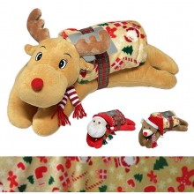 Set peluche e coperta natalizio per natale idea regalo cuscino copertina 90x75cm