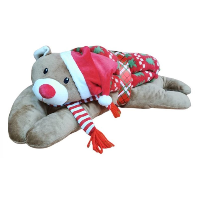 Hongu Set peluche e coperta natalizio per natale idea regalo cuscin...